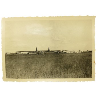 Campo daviazione tedesco in Cholm con Ju -52. Espenlaub militaria
